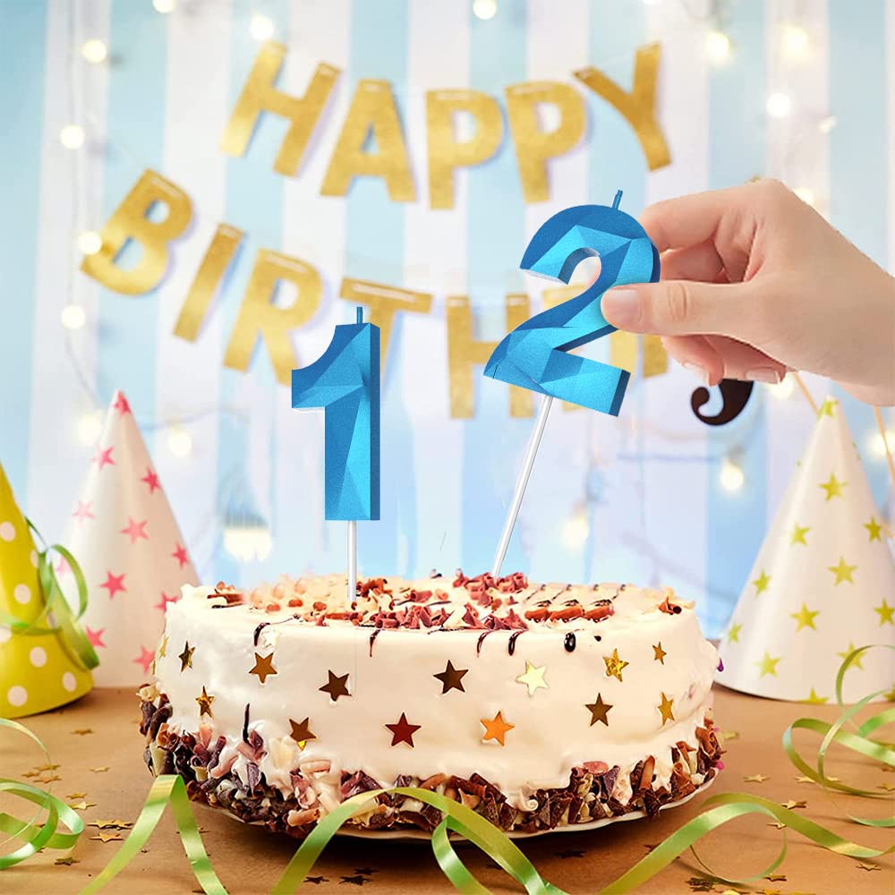 Number Birthday Candles dimensions width 1.89in height 2.67in total 5.4in