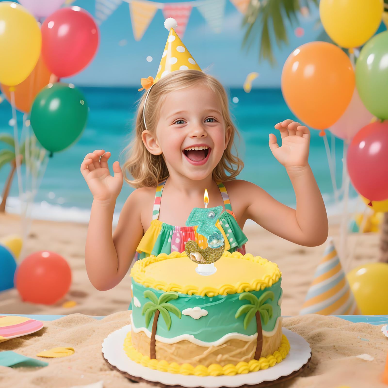 Eco friendly smokeless wax birthday candle for cake