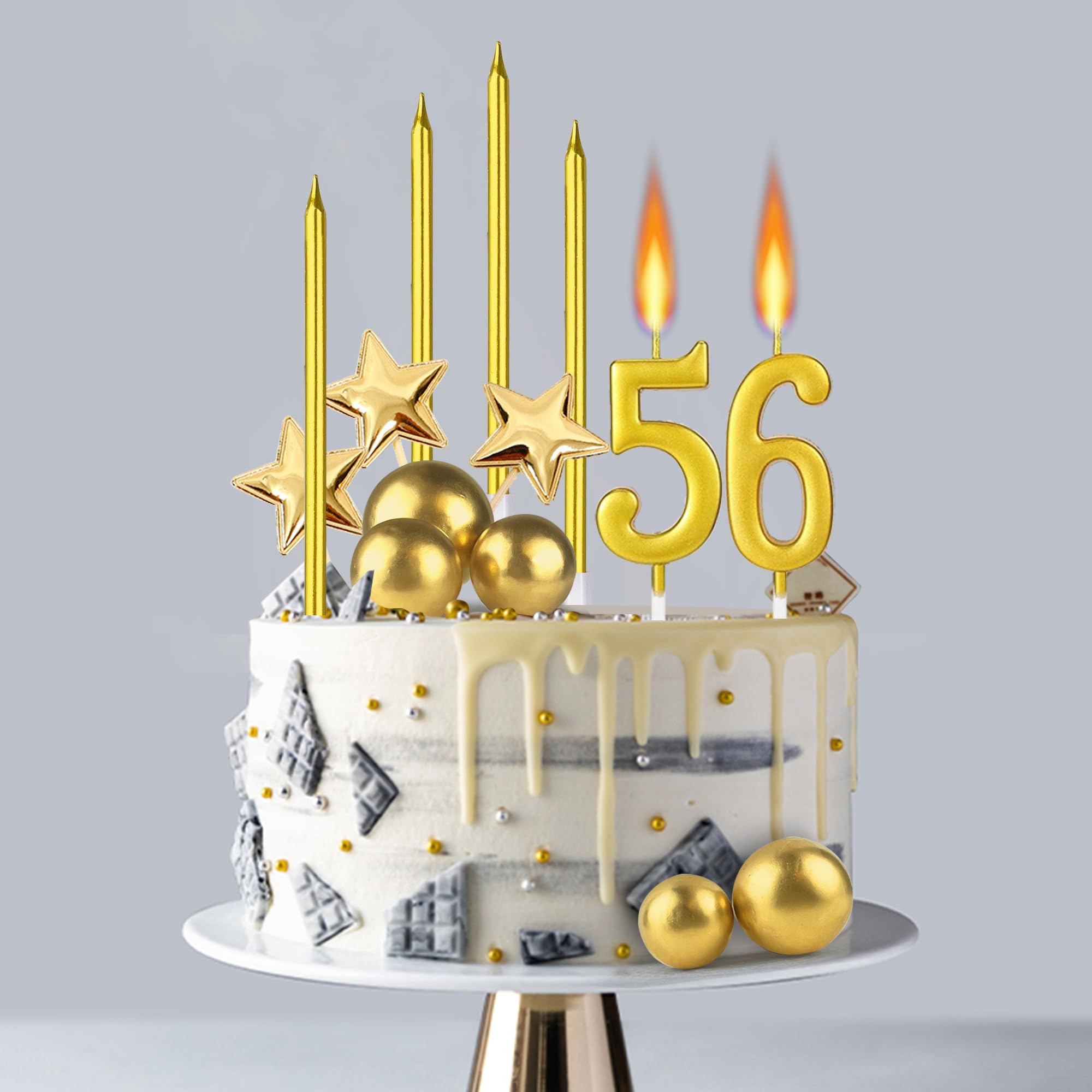 gold colored candles for birthdays weddings Christmas