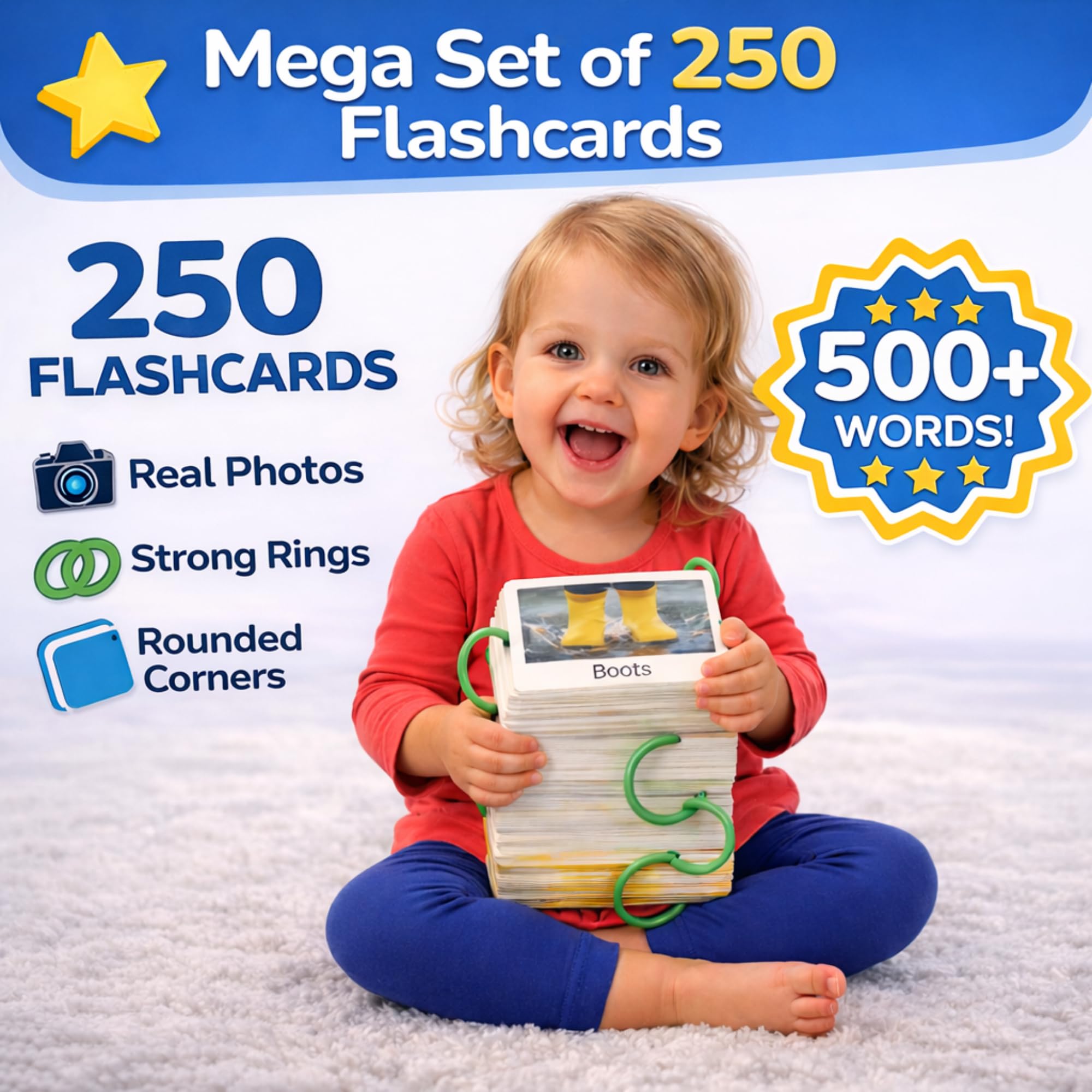 First words flashcards for toddlers learning