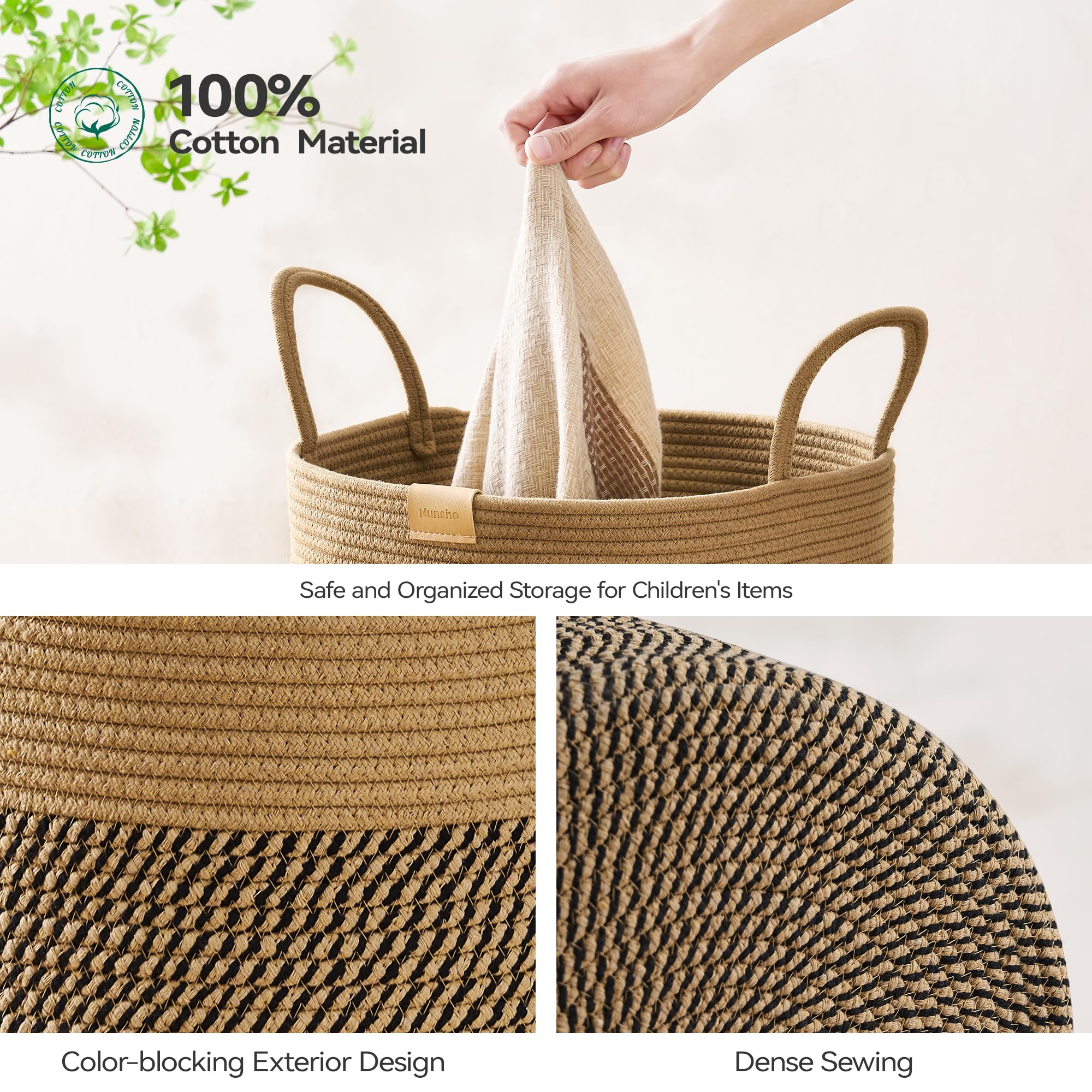 Nunsino upright freestanding laundry basket