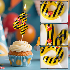 Number 4 cake candle dimensions 1.5 x 2.32 inches