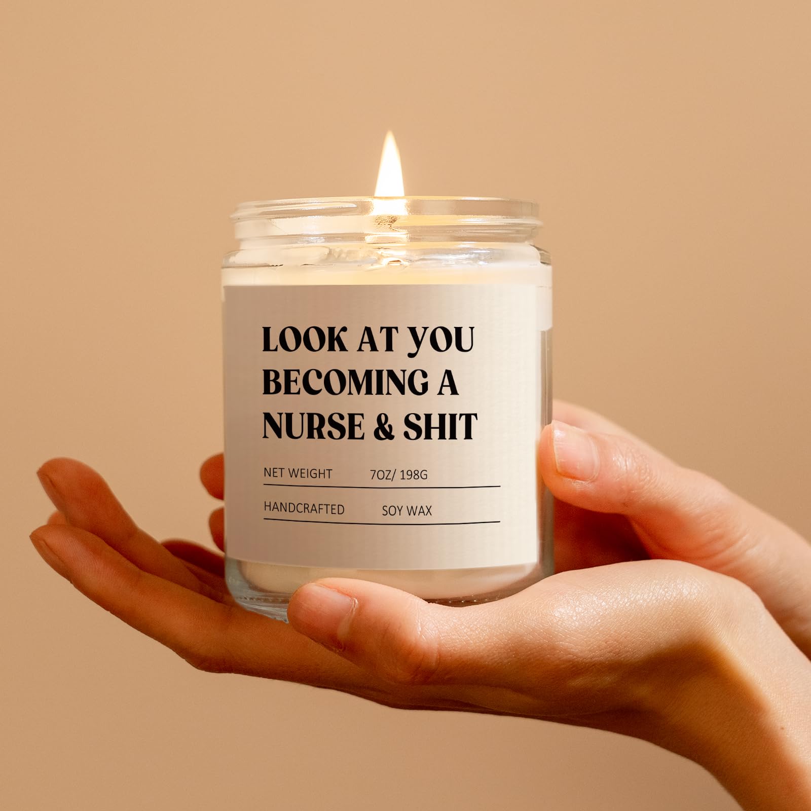 Nurse gift candle for Nurses Day or graduation