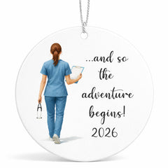 Nurse Ornament for Women product image with festive design