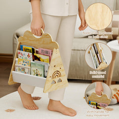 Eco-friendly solid wood construction bookshelf durable