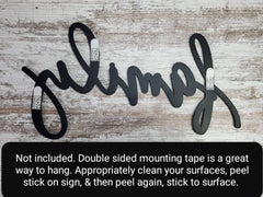 Maple wood MDF name sign customizable width options
