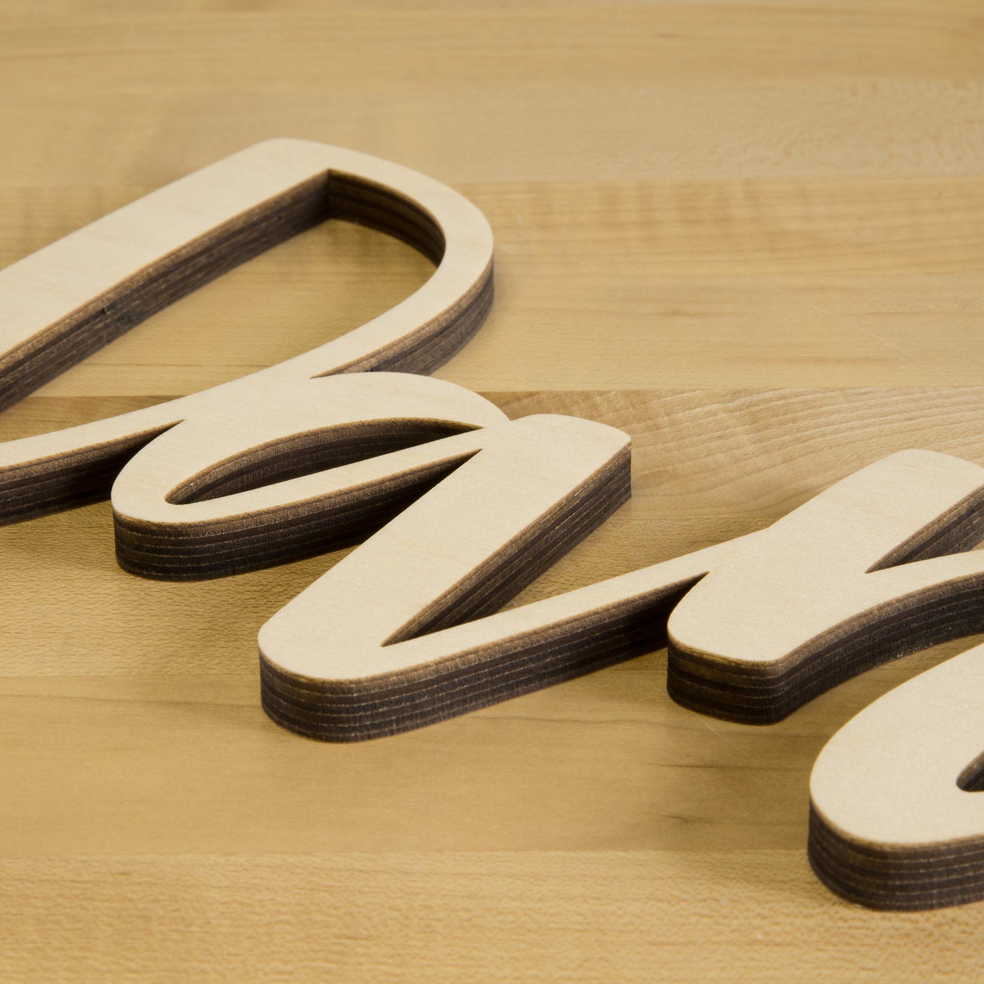 Girls room wall name sign wooden cutout