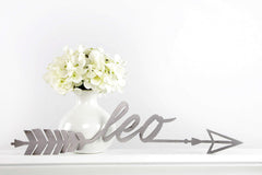 handcrafted USA made steel arrow name sign