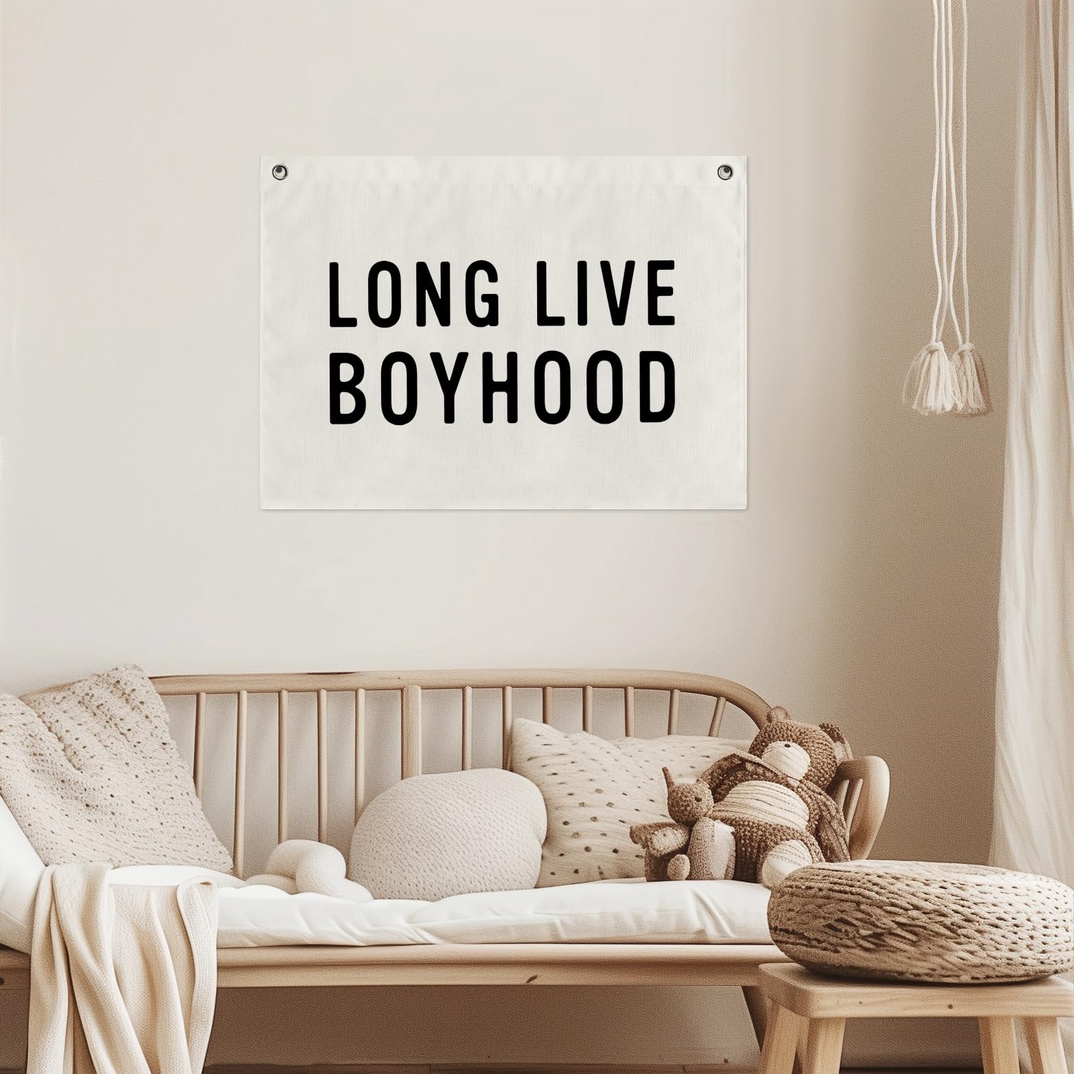 Nursery and playroom canvas wall hanging