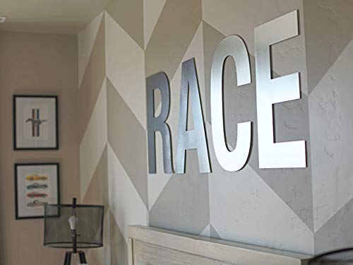 Nursery wall art letter in galvanized steel