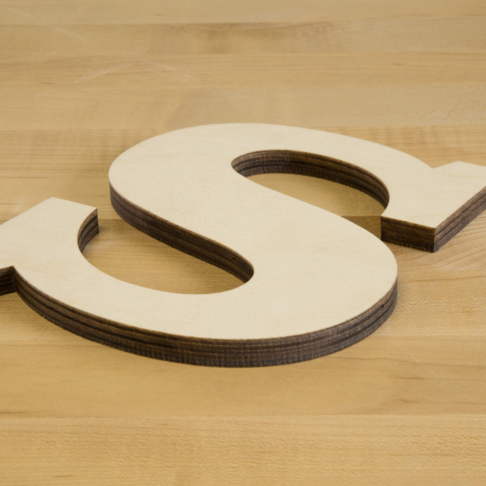 Giant wooden initial decor for kids room