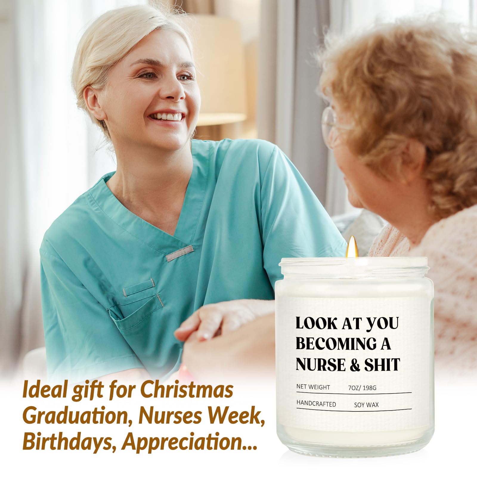 Nursing student gift candle by Craftique