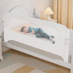 NUTIKAS baby bed rail guard for toddlers white finish