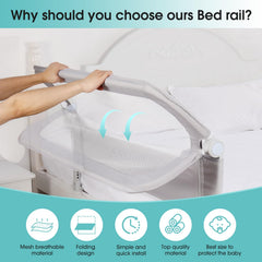 NUTIKAS toddler bed side rails with mesh panels