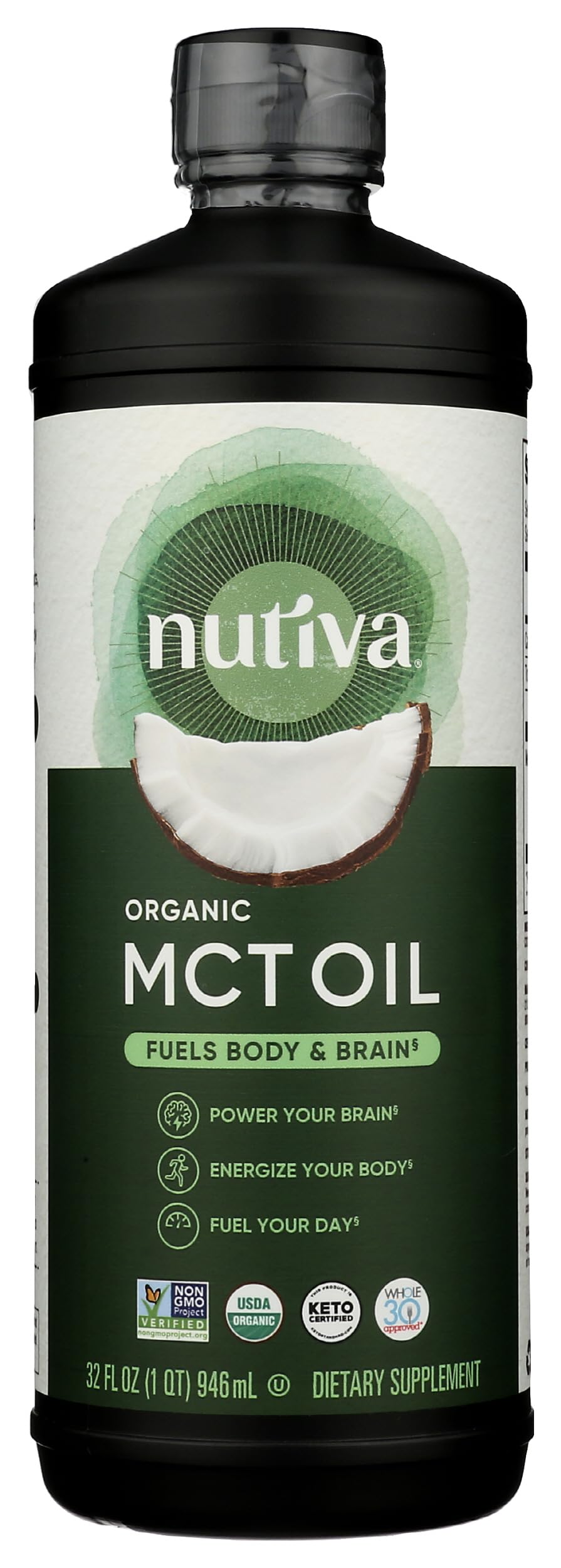 Nutiva Organic MCT Oil bottle label