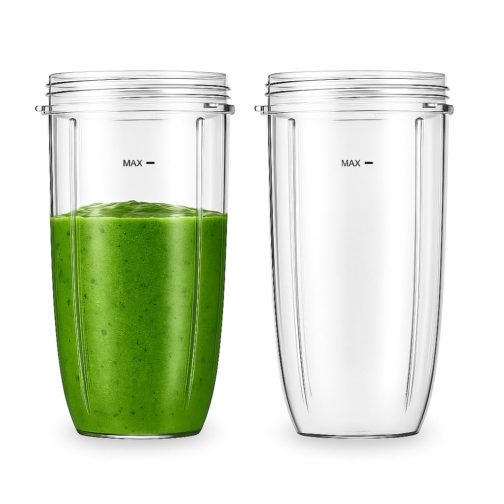 Two 32 oz Nutribullet replacement cups in a 2-pack