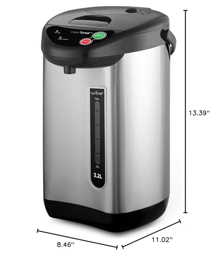 NutriChef 3.38 qt capacity indicator on pot