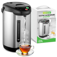 NutriChef hot water urn pot 3.38 qt front view
