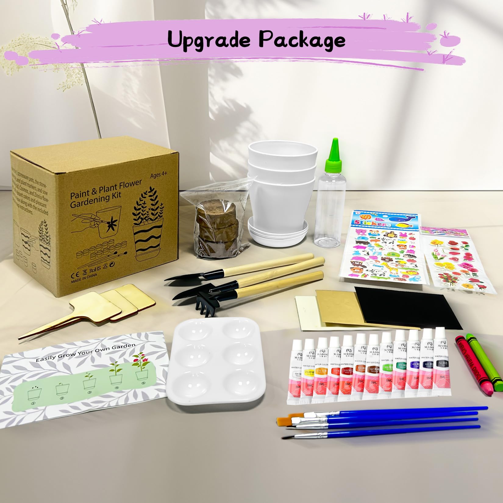 Paint brushes and palettes and graffiti pens for kit