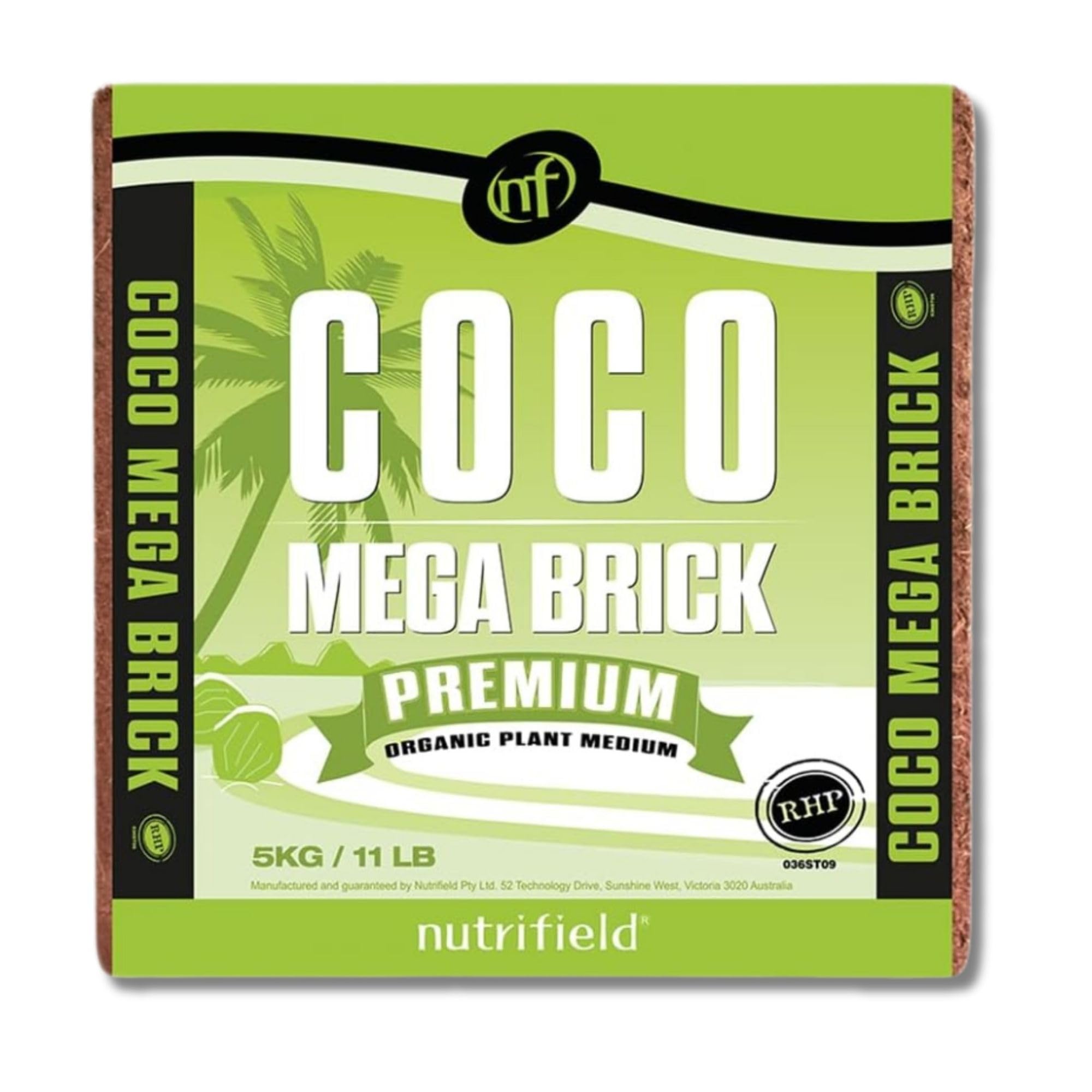 Nutrifield Coco Mega Brick 5kg compressed coco coir block