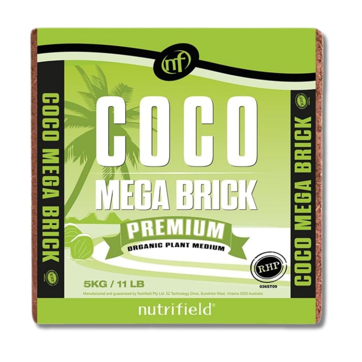 Nutrifield Coco Mega Brick 5kg compressed coco coir block