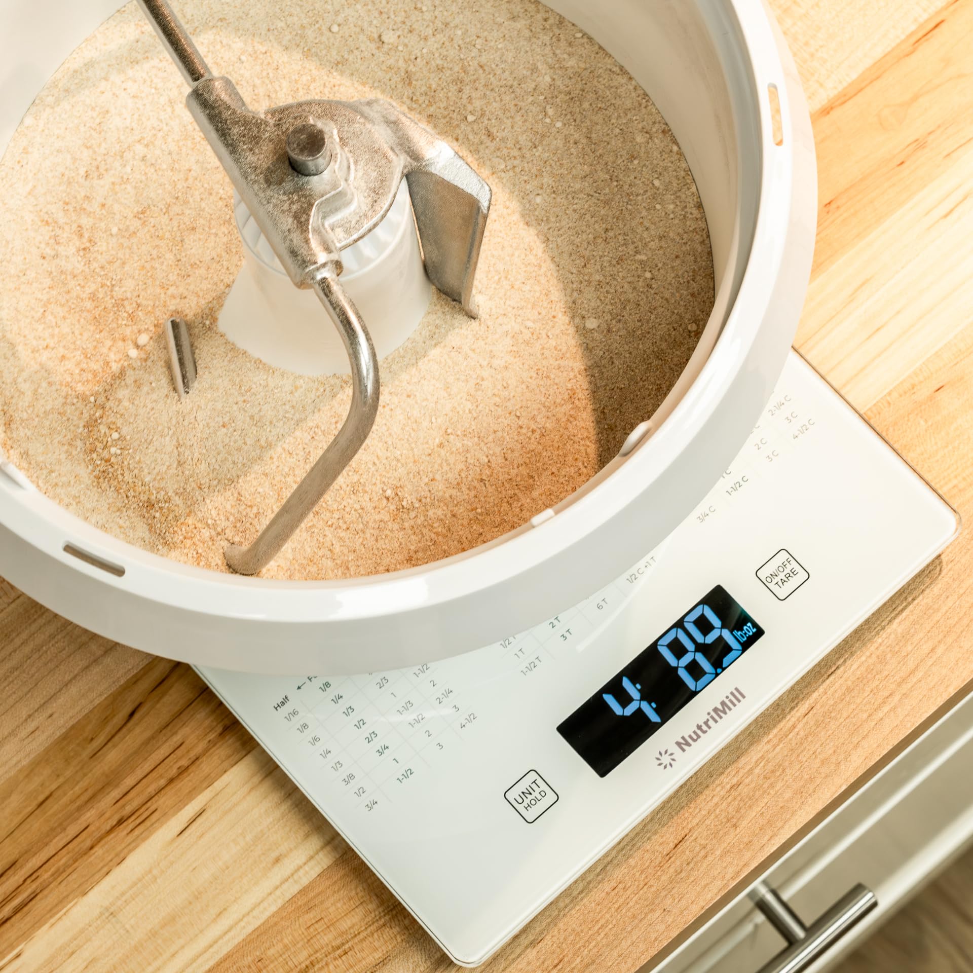 Compact footprint 8.7 by 9.8 inches fits countertop
