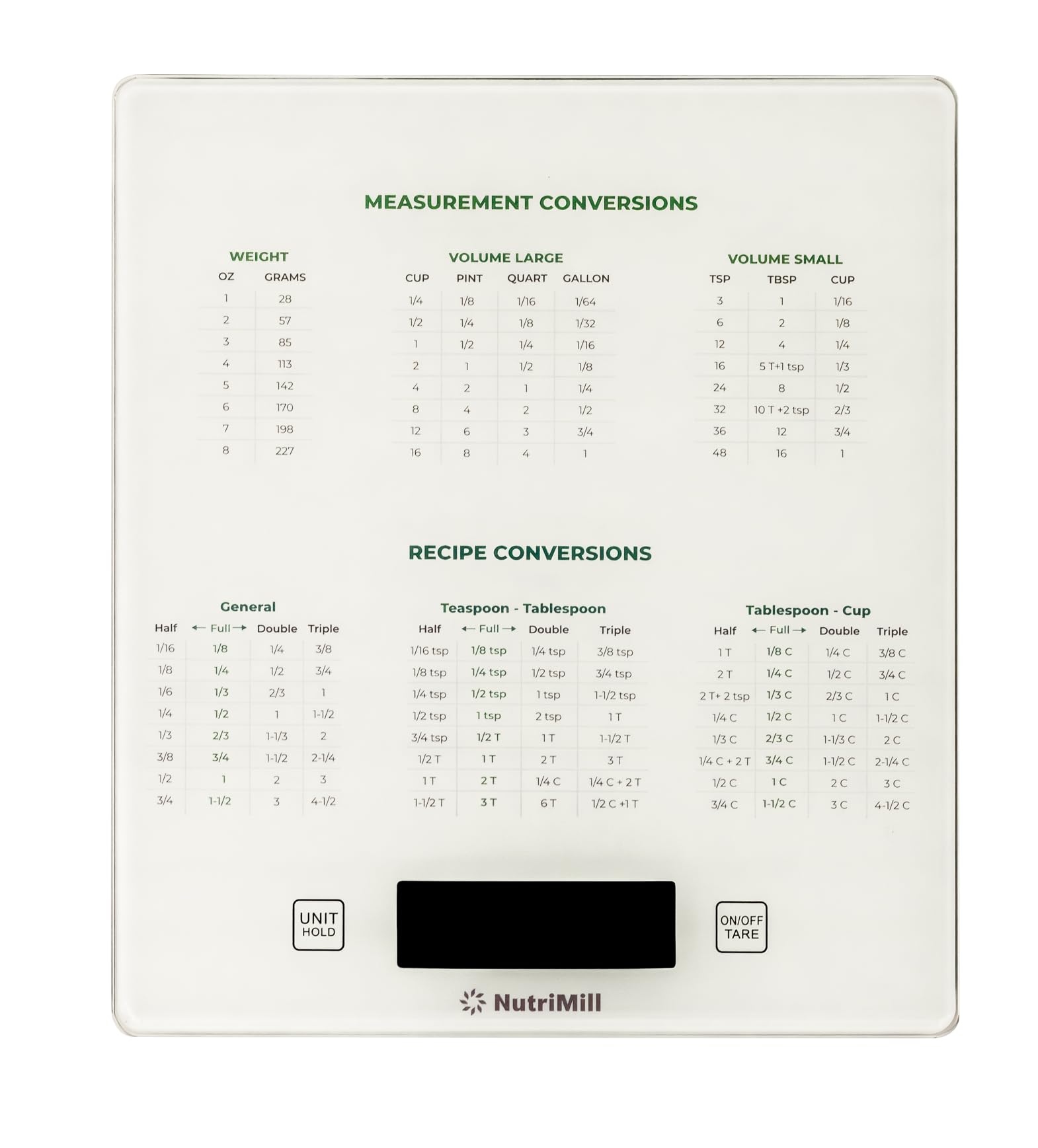 NutriMill Large Kitchen Scale with 33 lb capacity and digital display