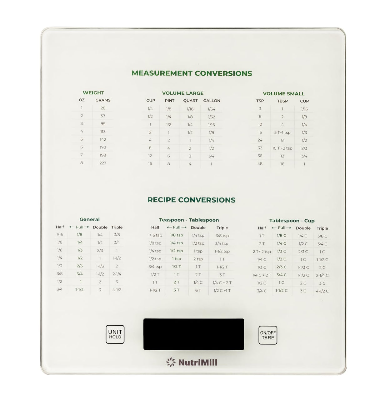 NutriMill Large Kitchen Scale with 33 lb capacity and digital display