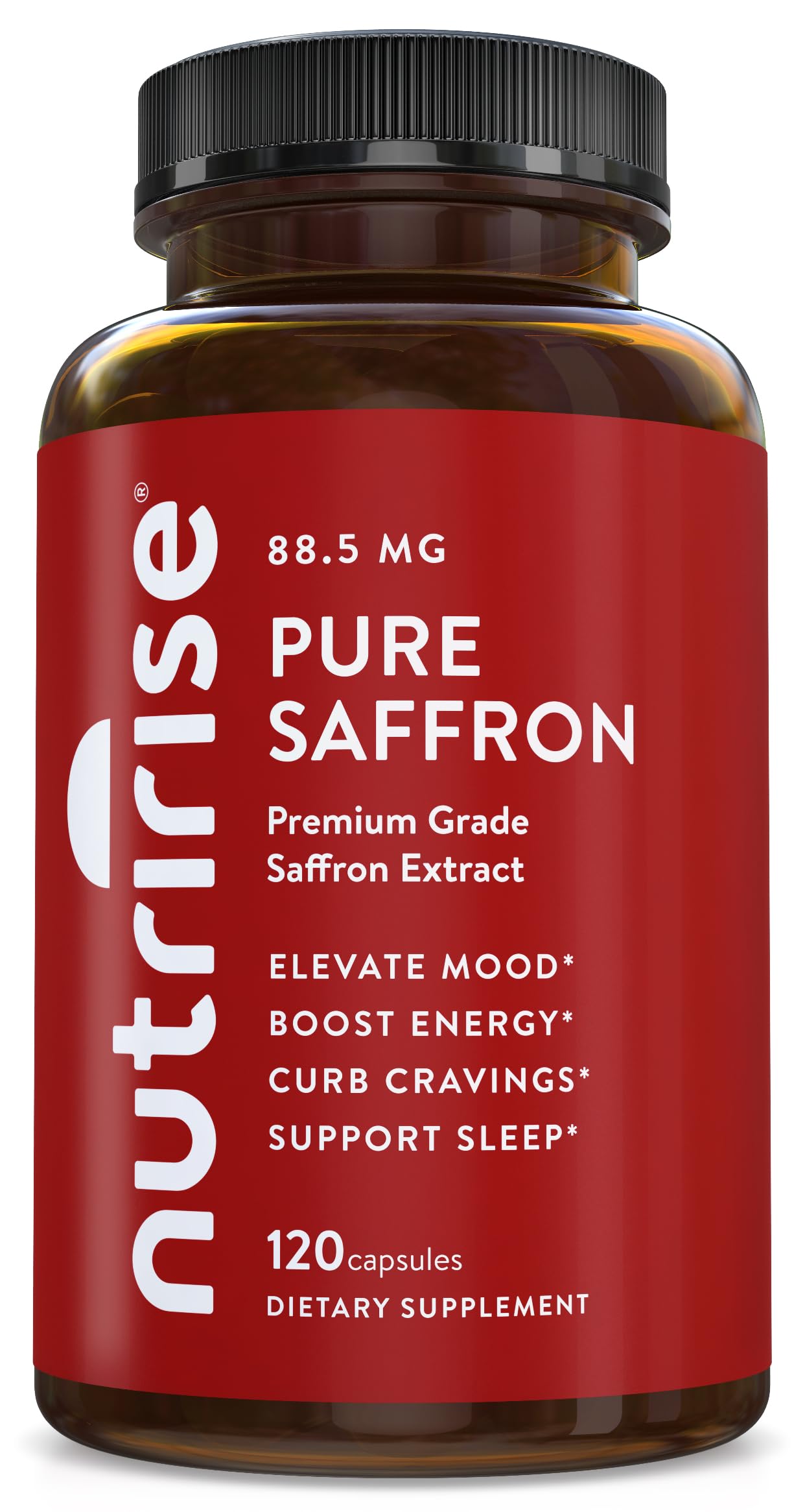 NutriRise saffron supplements bottle 120 capsules