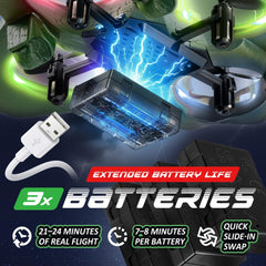RC stunt airplane with LED jet lighting by Nutty Toys