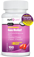 NUVICARE simethicone gas relief bottle label