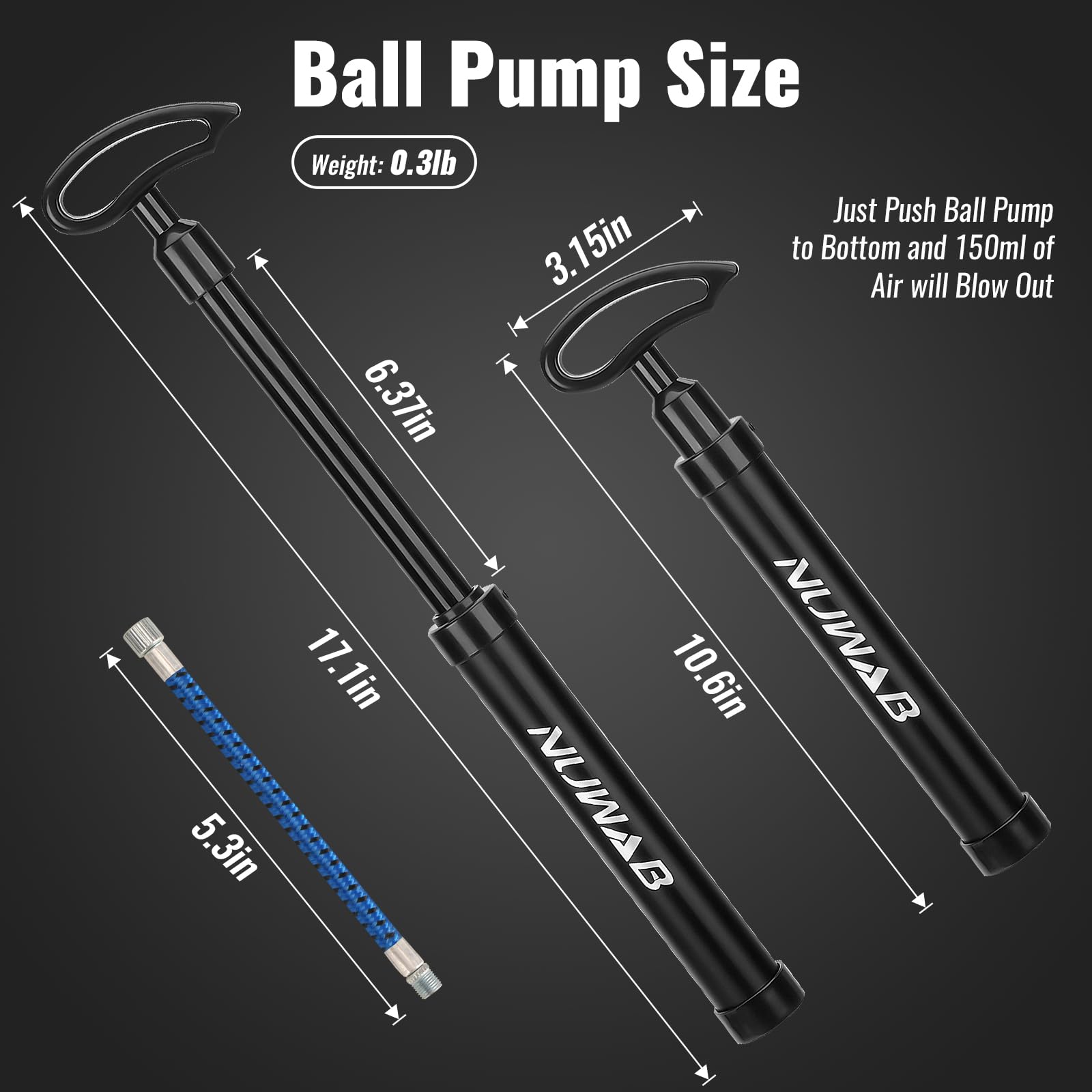 NUWAB short conical nozzles included with pump