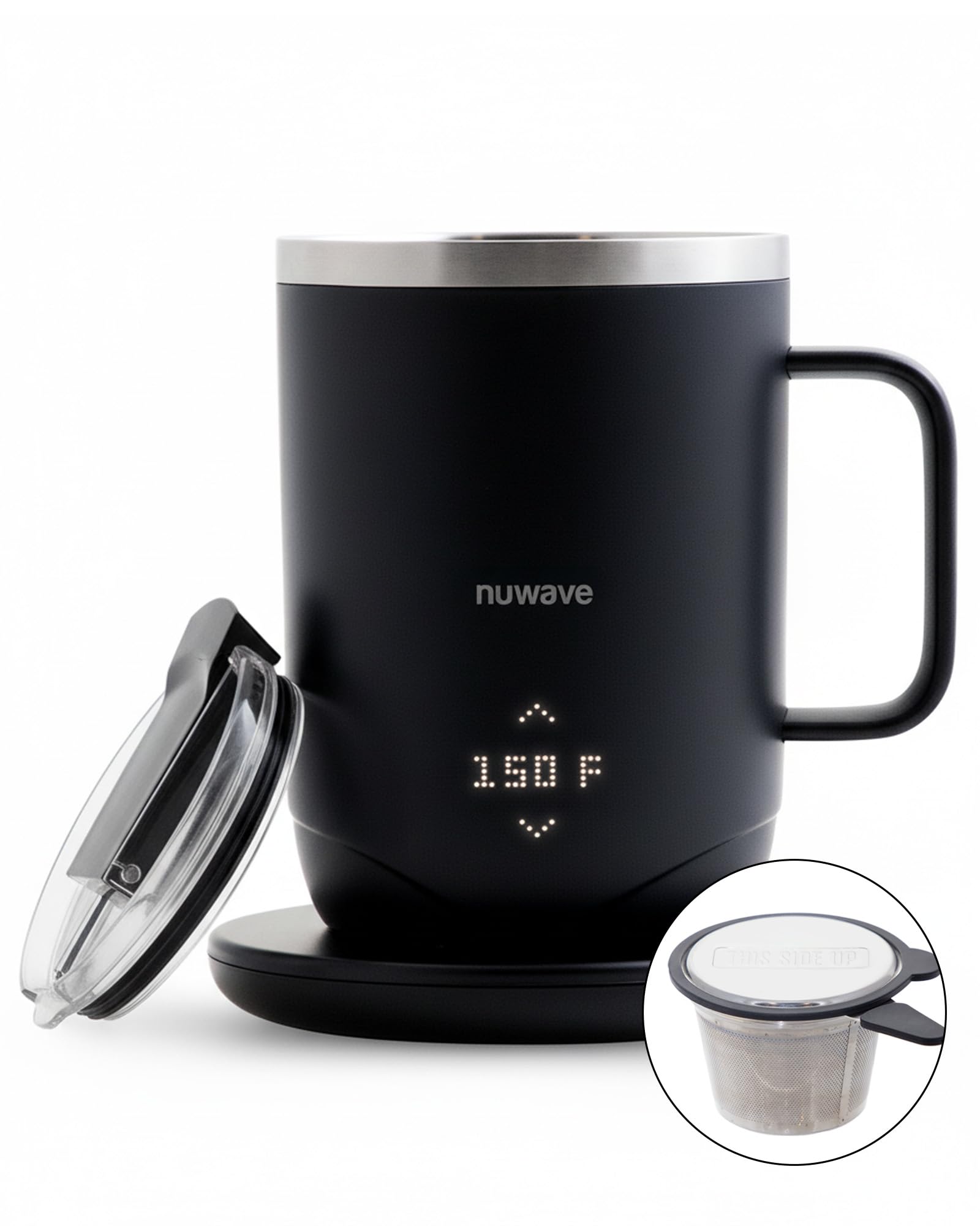 Nuwave self-heating coffee mug 16oz with charging base 45201bv02