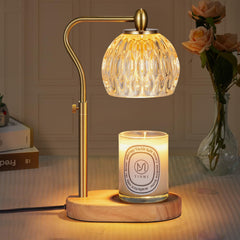 NVRGIUP Candle Warmer Lamp gold color front view