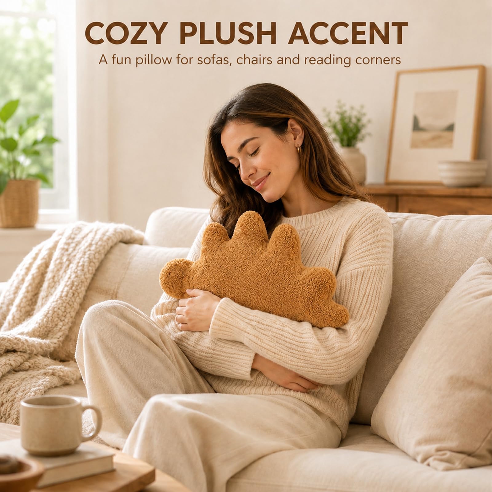 Couch car and bedroom decor with dino nugget pillow plush