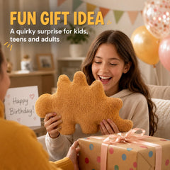 Furry nugget throw pillow with excellent stitching for living room decor
