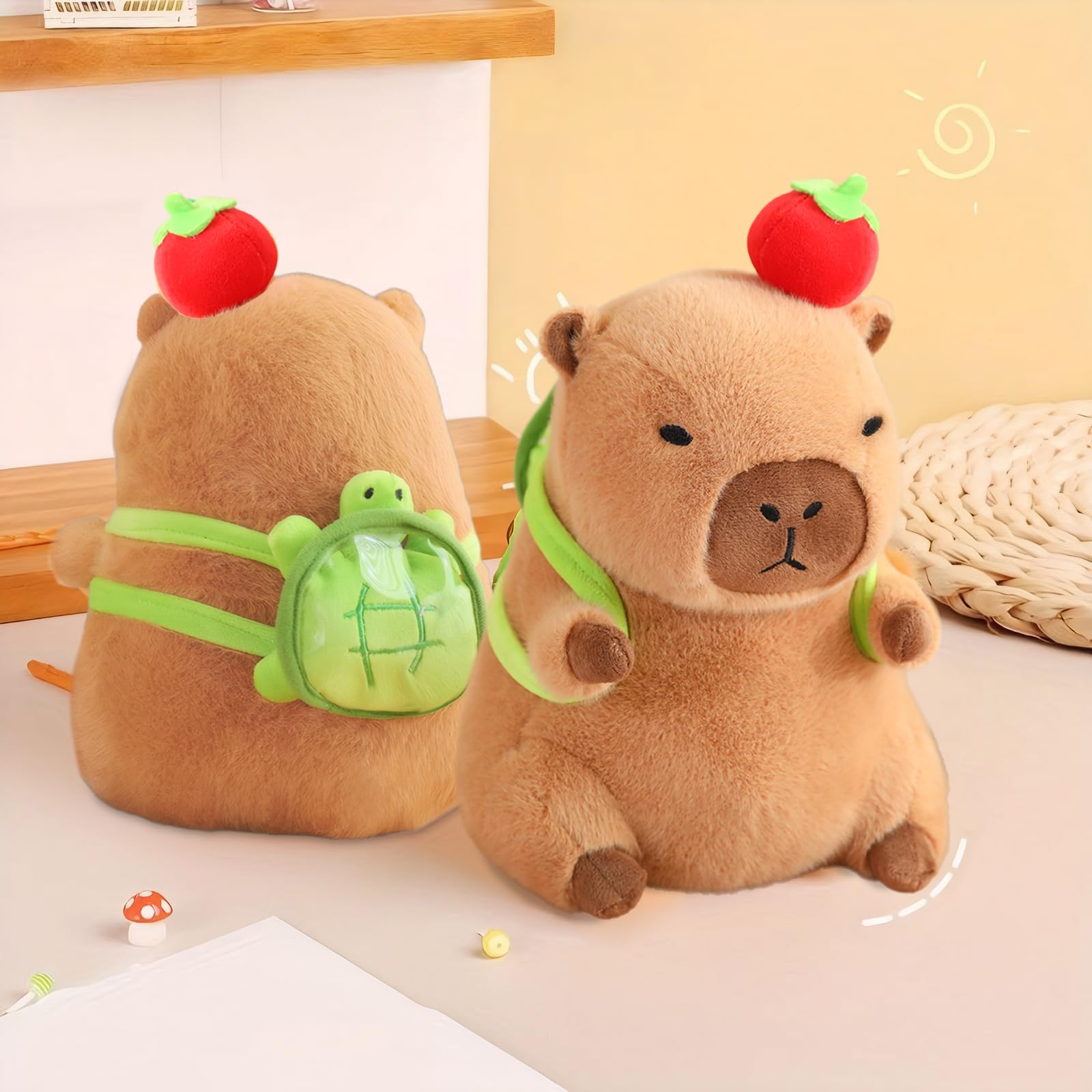 Capybara stuffed toy decor for bedroom or living room