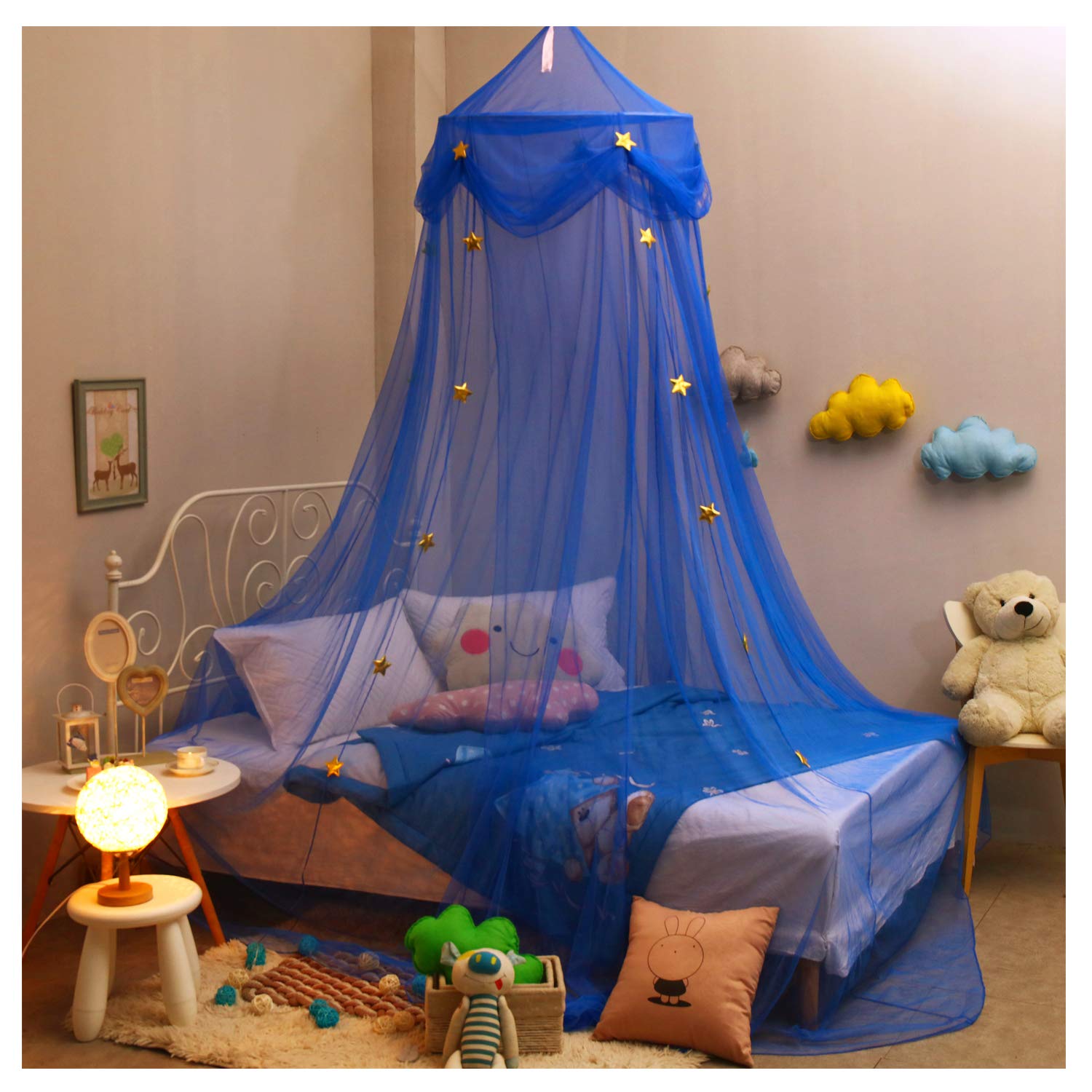 NYDECOR mosquito net canopy bed curtains blue product image