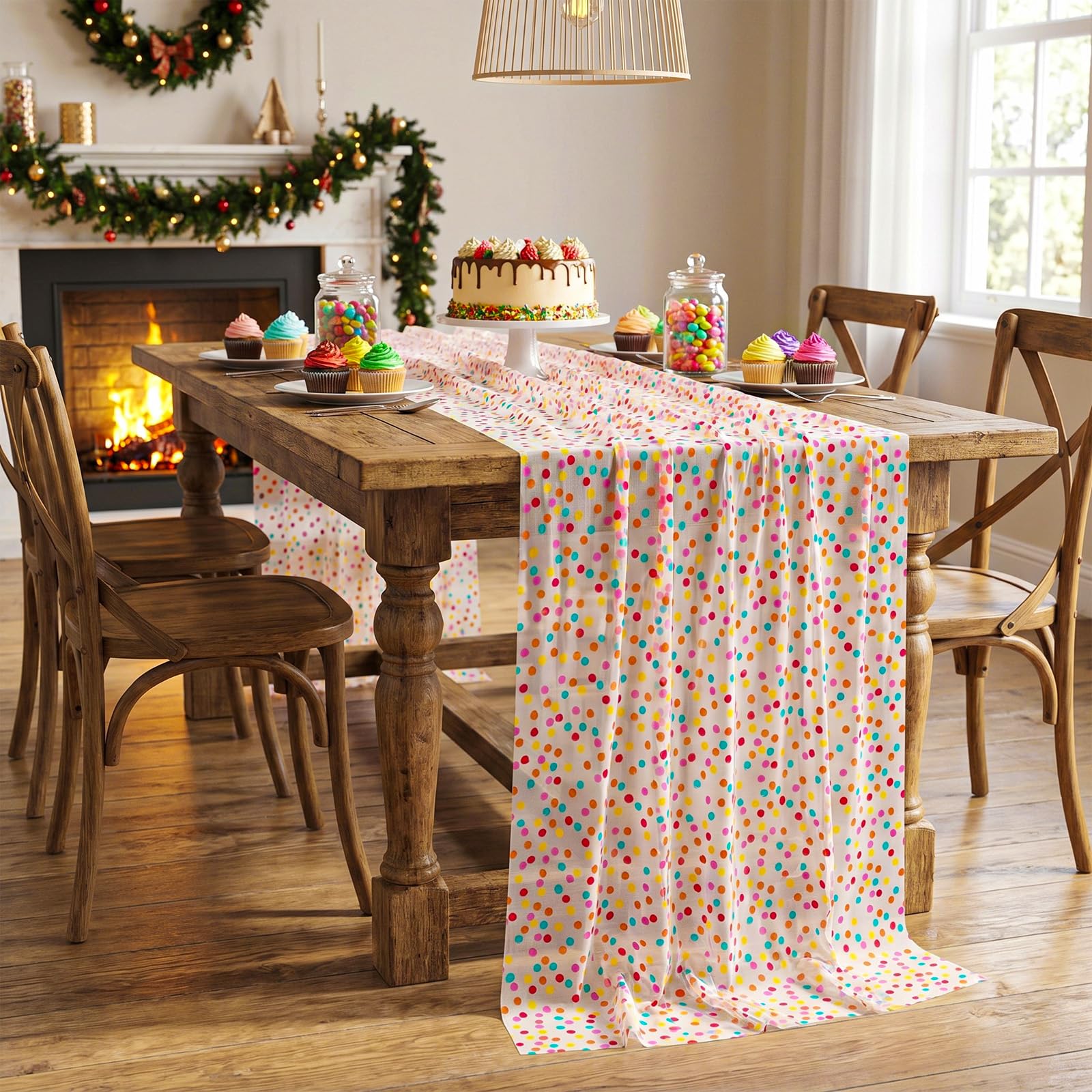 Nylon tulle table runner suitable for weddings