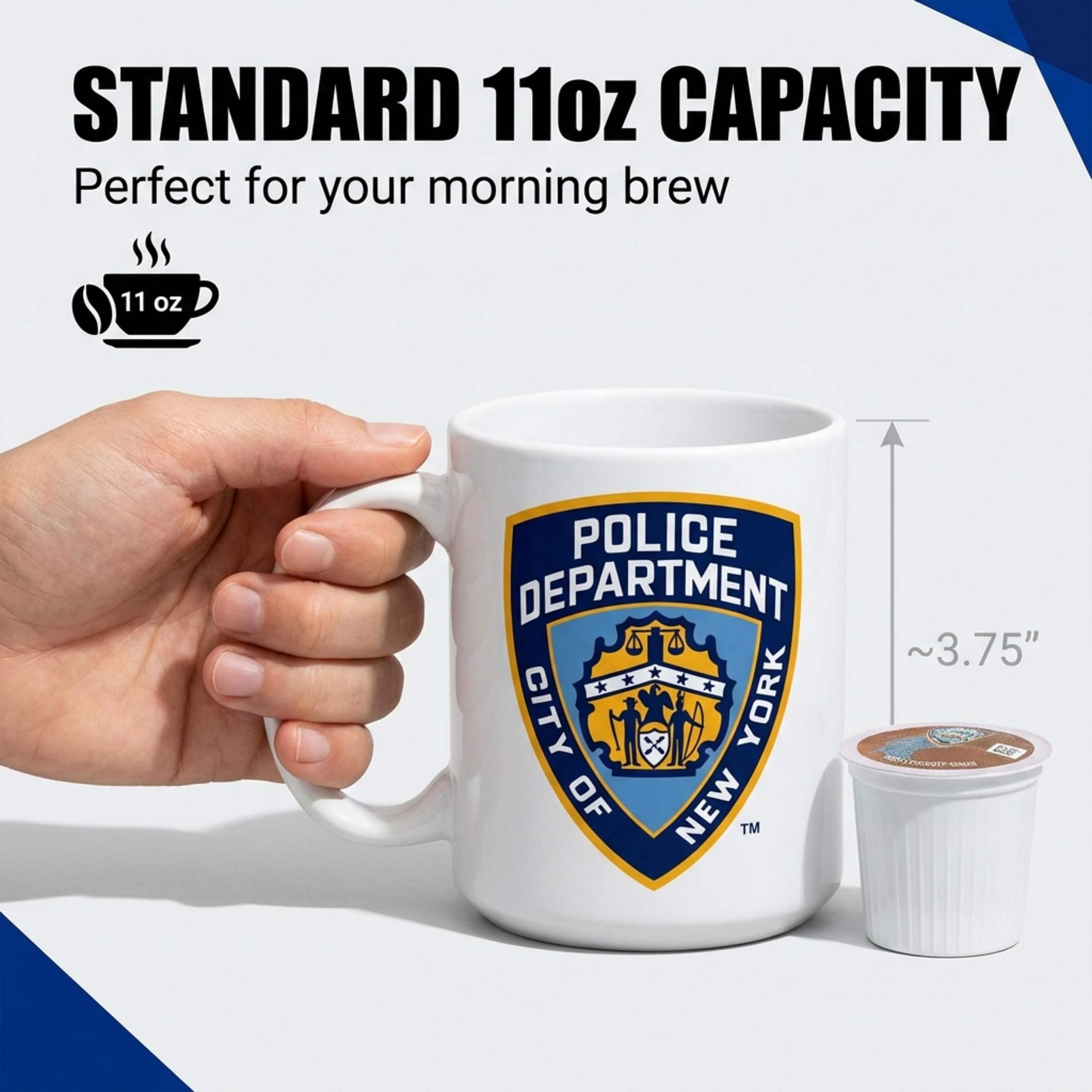 Nypd City of New York Police Department white ceramic mug CCS