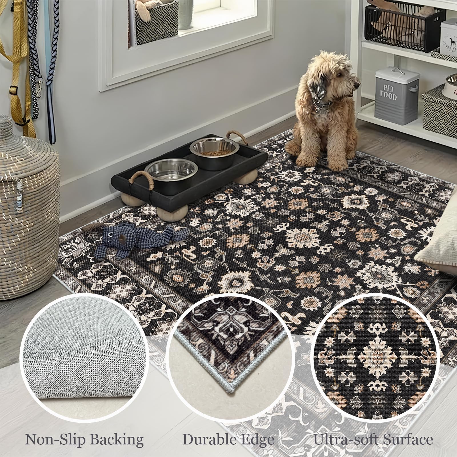 Ultra soft underfoot rug for bedroom or bathroom