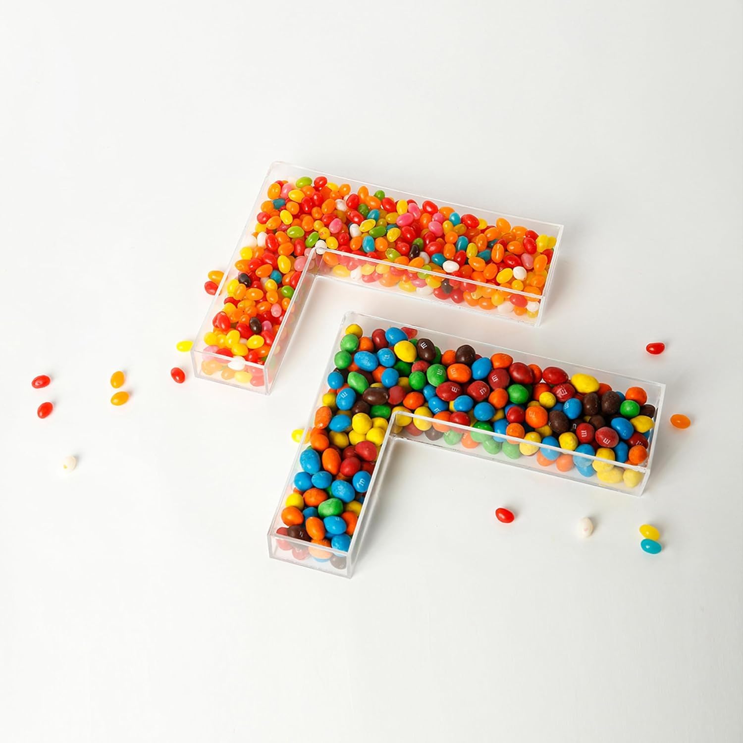 DIY letter content displayed in acrylic tray for celebrations