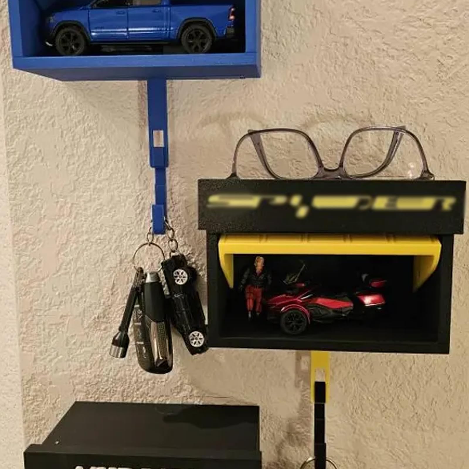 Wall mount installation ready car key organizer