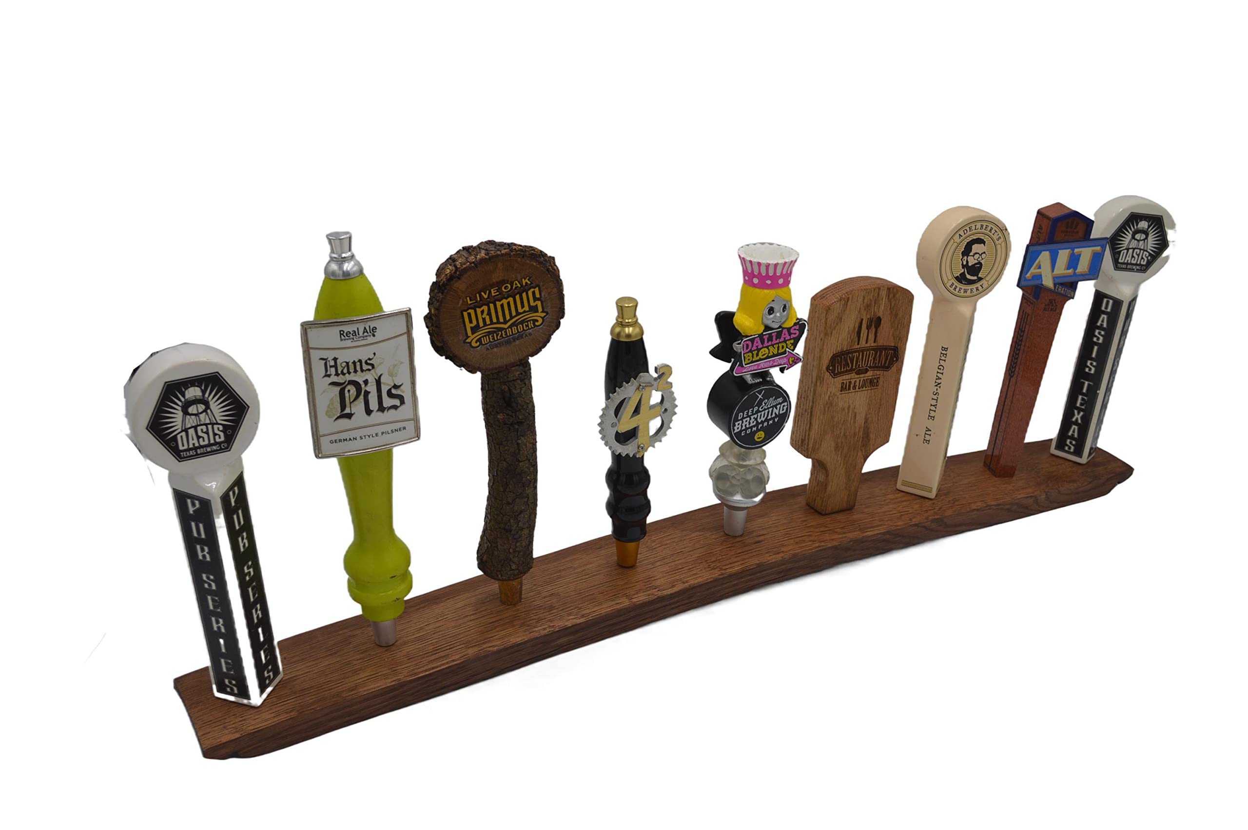 Handmade in the U.S.A. beer tap display stave