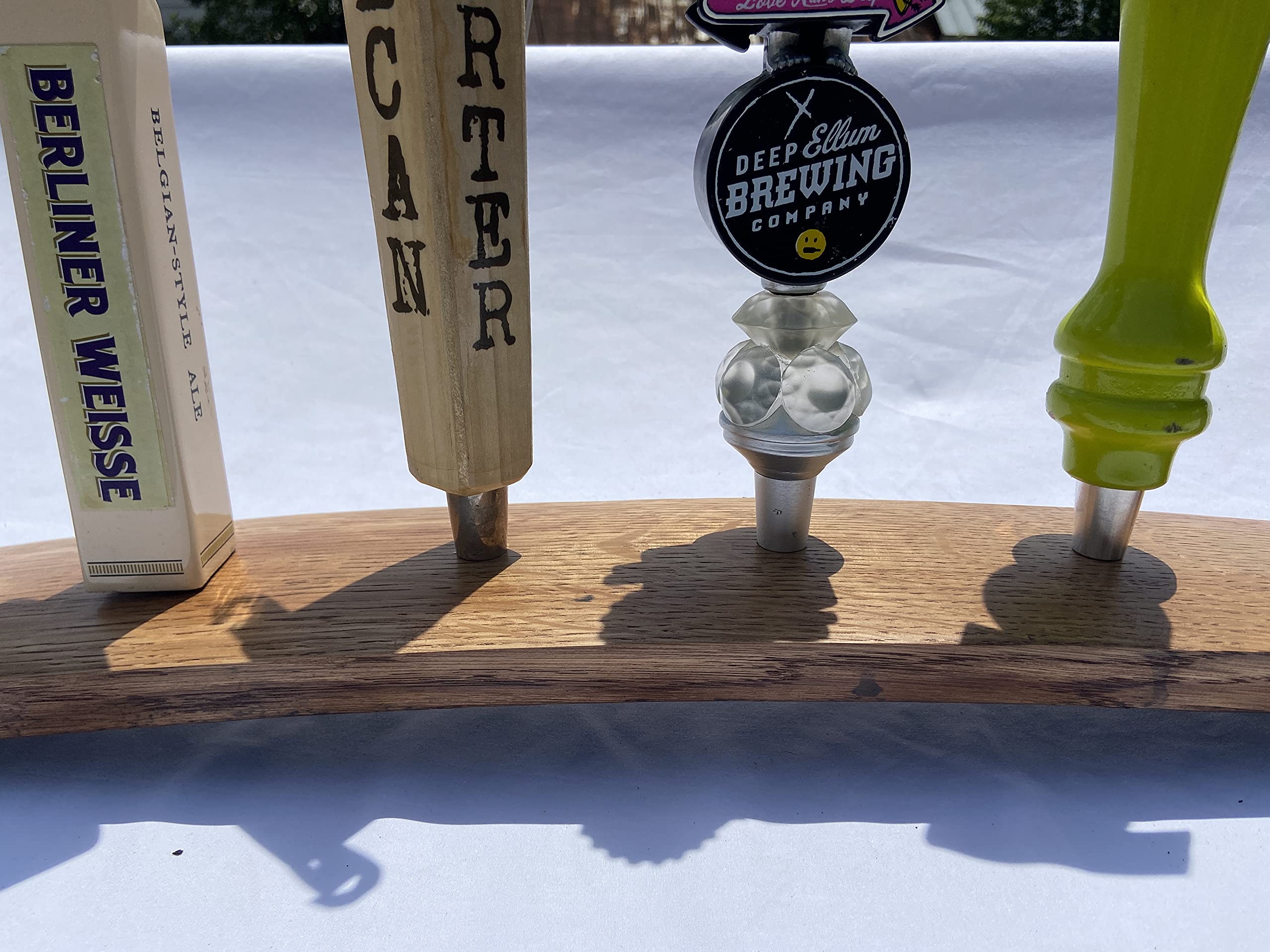 Taps not included shown for oak stave display