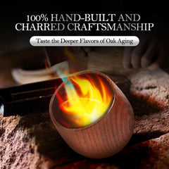 Charred oak interior flavor feature close up