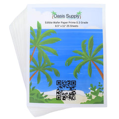 Oasis Supply wafer paper pack 25 sheets 8x11