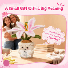 Christmas gift for mom crochet flower from daughter son