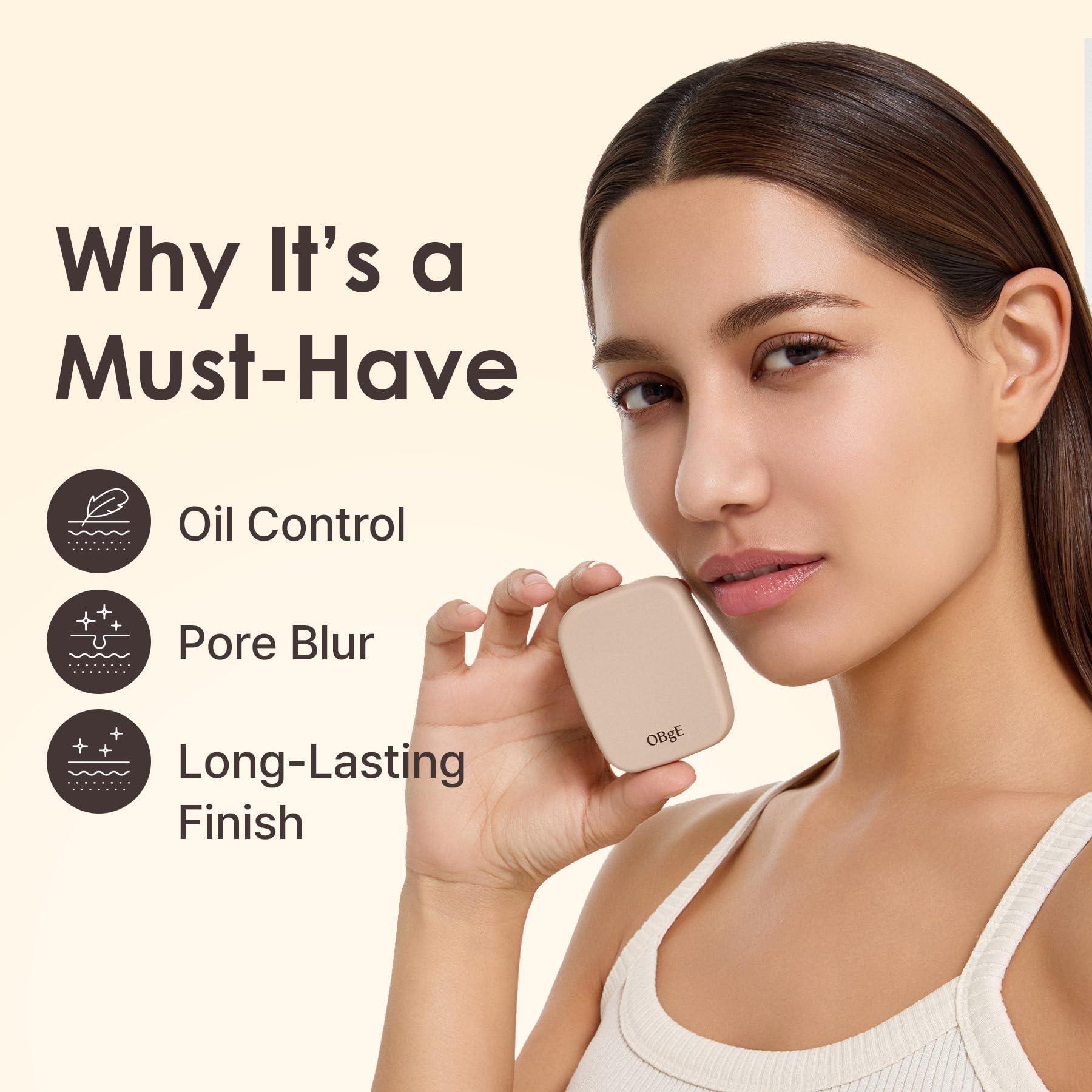 OBgE Oil Control Finisher no fallout powder packaging