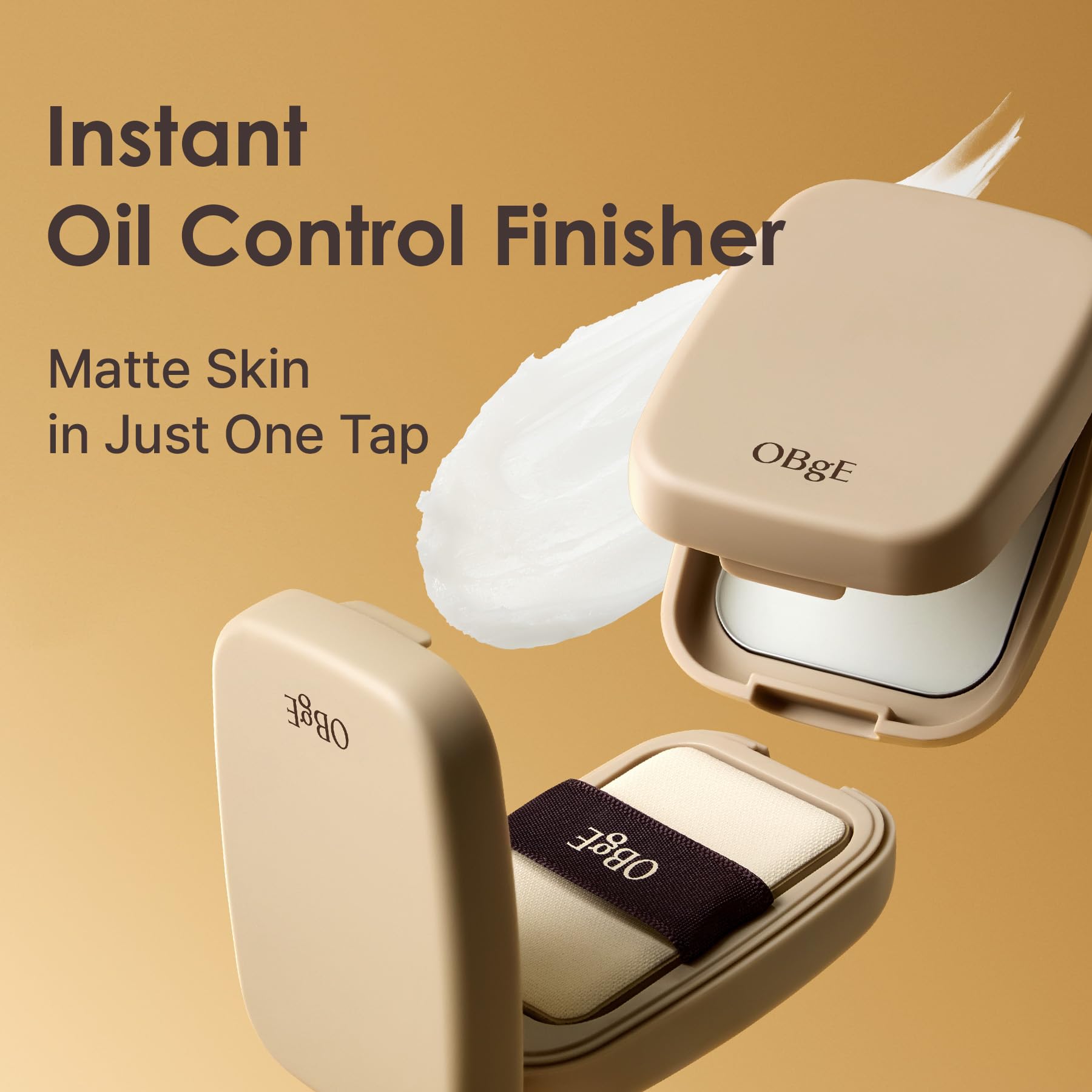 OBgE Oil Control Finisher translucent powder shade swatch